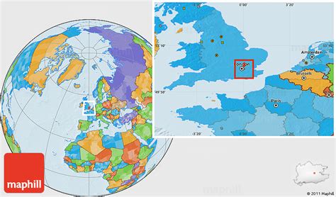 Political Location Map of Greenwich