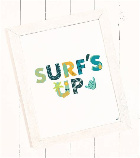 SURF'S UP Instant Download Downloadable Art Printable | Etsy