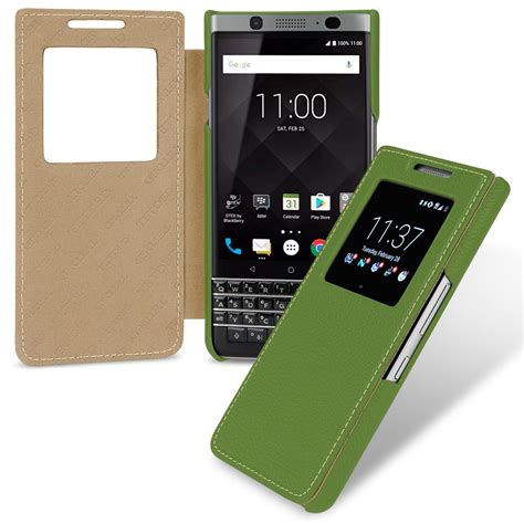 TETDED Premium Leather Case for BlackBerry KEYone Dijon V (LC: Green) 9 ...