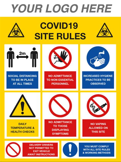 COVID-19 Site Rules Sign | Aura Sign Shop