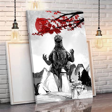 Godzilla Eastern Style Canvas Wall Art - TrendySweety