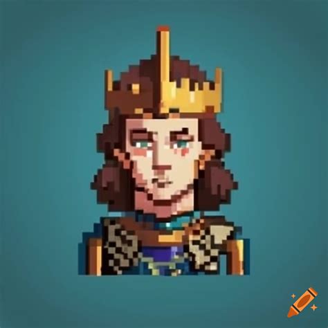 Medieval prince in pixel art style on Craiyon