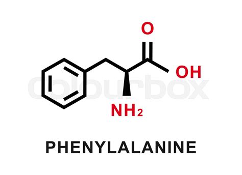 Phenylalanine chemical formula. Phenylalanine chemical molecular structure. Vector illustration ...