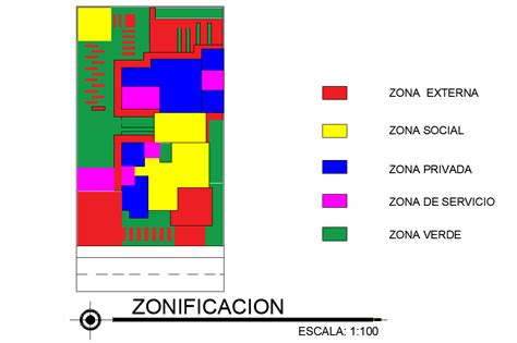 Zoning plan house detail dwg file - Cadbull