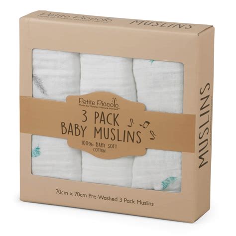 Alami - Baby Bundles Petite Piccolo 3 Pack Baby Muslins