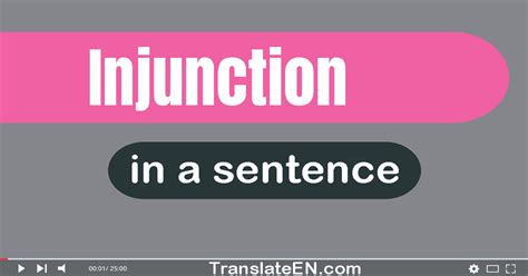 Use "Injunction" In A Sentence