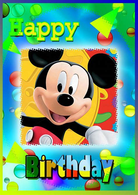 Mickey Mouse Birthday Card | Free Printable Cards — PRINTBIRTHDAY.CARDS - Motherhood