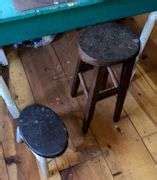 Primitive table, stools etc - Gary Realty & Auction