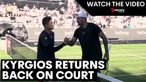 Nick Kyrgios returns with straight-sets defeat | 7NEWS