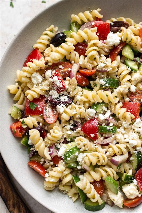 Easy Greek Pasta Salad • Salt & Lavender