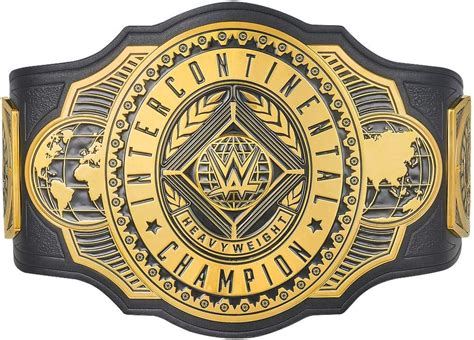 Amazon.com: WWE Authentic Wear Intercontinental Championship Replica Title Belt (2019) Multi ...