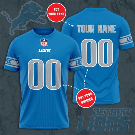 Detroit Lions Custom Jersey NFL Personalized Shirt NFL | Etsy