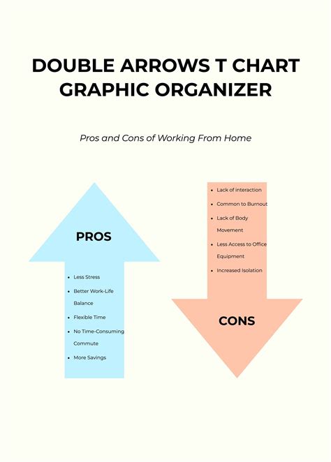 Double Arrows T Chart Graphic Organizer in Illustrator, PDF - Download ...