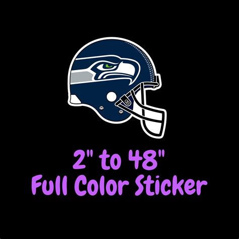 Seattle Seahawks Full Color Vinyl Sticker – Custom Size – Sports ...