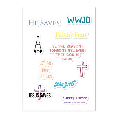 10 Faith Stickers – Christianized Shop