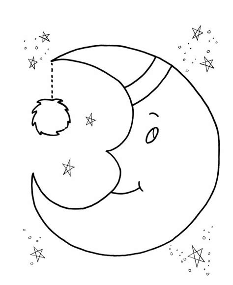 Phases of the Moon Coloring Page - Free Printable Coloring Pages for Kids