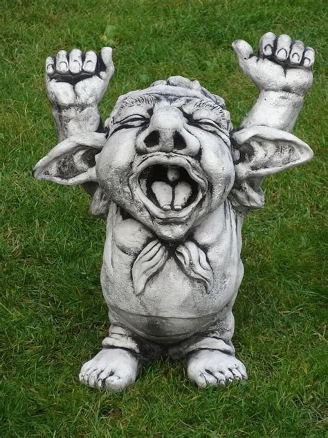 Large Troll Sculpture Troll Yawns Lawn Ornament Large - Etsy