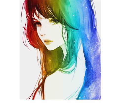 Rainbow Anime Girl