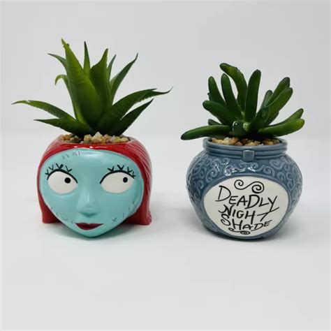 NIGHTMARE BEFORE CHRISTMAS Alice and deadly nightshade succulents $50.00 - PicClick