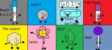 Second favorite BFB characters on each team by DubstepsOfLife721 on DeviantArt