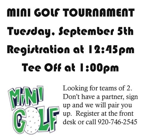 Mini Golf Tournament - ADRC of Door County