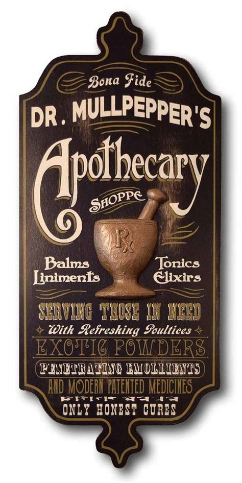 Apothecary - Personalized Dubliner Wood Sign | Apothecary decor, Apothecary design, Bar signs