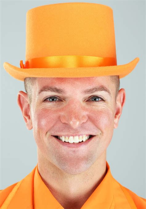 Orange Dumb and Dumber Tuxedo Top Hat