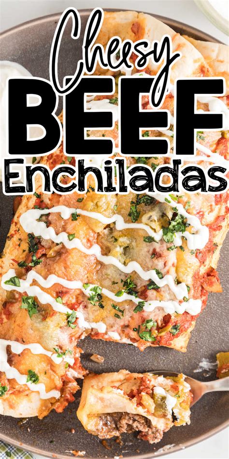 Cheesy Beef Enchiladas Recipe • MidgetMomma