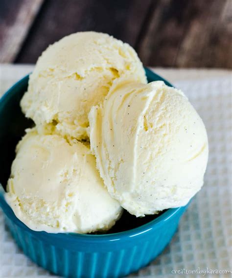 Homemade French Vanilla Ice Cream Recipe - Creations by Kara