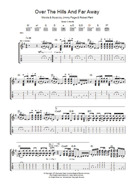 Over The Hills And Far Away by Led Zeppelin - Guitar Tab - Guitar Instructor