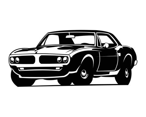 Muscle car silhouette logo vector isolated. Emblem badge concept ...