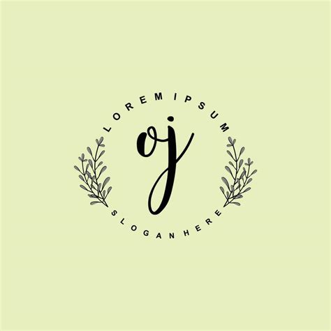 OJ Initial beauty floral logo template 23622195 Vector Art at Vecteezy