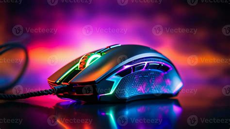Computer RGB gaming mouse 3d realistic. AI Generative 26724509 Stock ...