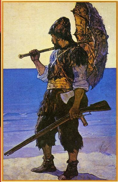 Robinson Crusoe illustration, 1920 - N.C. Wyeth - WikiArt.org