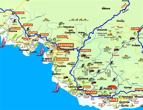 Fethiye area tourist map