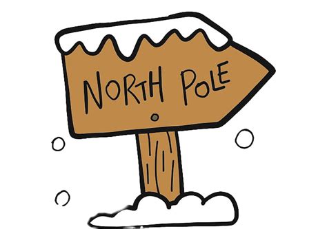 Blank North Pole Sign Clip Art