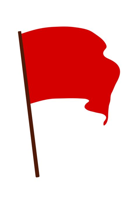 Waving Red Flag - Openclipart