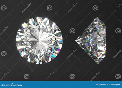 Expensive Diamond. Shows Perfect Cut and Light Refraction. 3d Rendering ...