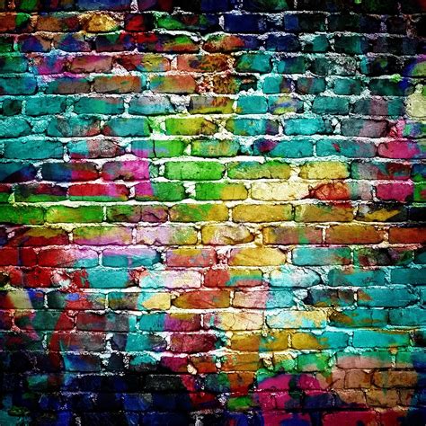 Image result for watercolour rainbow brick background | Brick wall ...