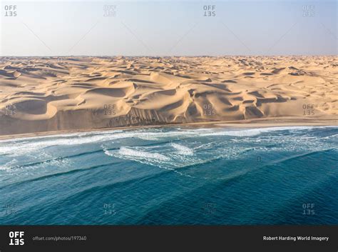 Namib desert at the edge of the Atlantic Ocean, Namibia, Africa stock photo - OFFSET