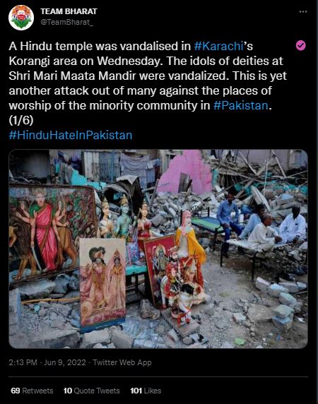 Hindu temple vandalized in Karachi – DisInformation-Asia