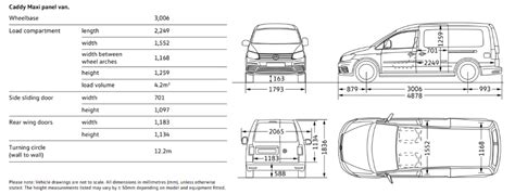 VW Caddy dimensions guide | VanGuide.co.uk - the van experts