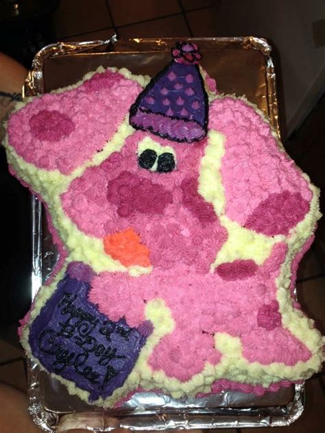 Magenta from blues clues buttercream cake.