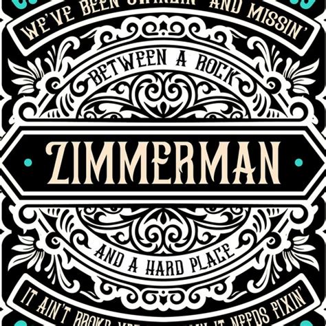 Zimmerman / Rock and A Hard Place / Bailey / Digital Download - Etsy