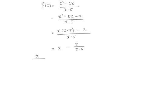 SOLVED:Determine the oblique asymptote of the graph of the function. f(x)=(x^2-6 x)/(x-5)