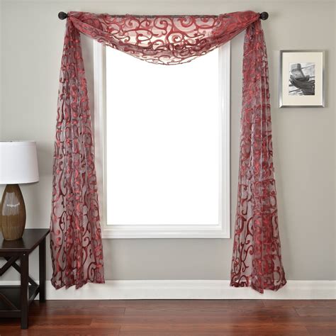 Softline Home Fashions Abel Window Scarf in Sangria | Window scarf ...