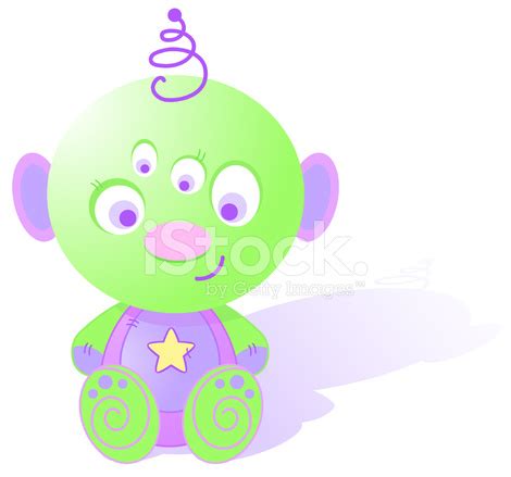 Cute Baby Alien Clipart Stock Vector - FreeImages.com