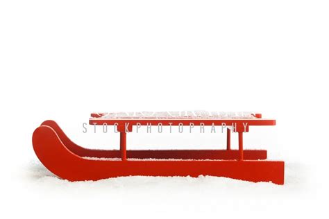 Wooden Red Sled on the Snow Graphic by AntonioGravante · Creative Fabrica