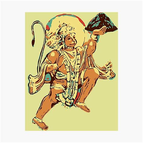 "Hanuman Carrying Mountain " Photographic Print for Sale by YogiDevaDas | Redbubble