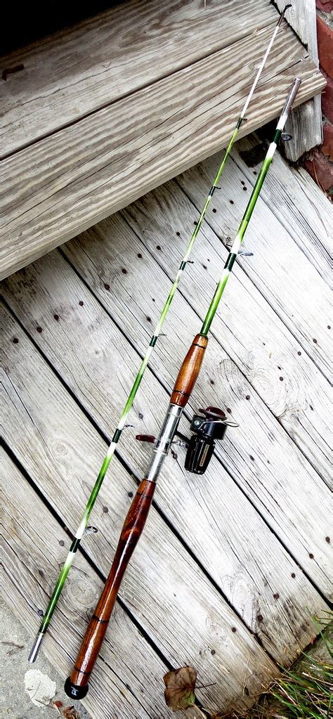 vintage hardwood handle fiberglass fishing pole restoring | Bushcraft ...